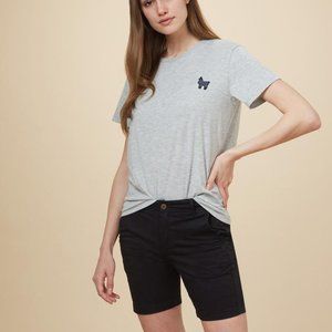 Tentree Peru Embroidered Llama T-shirt, Grey